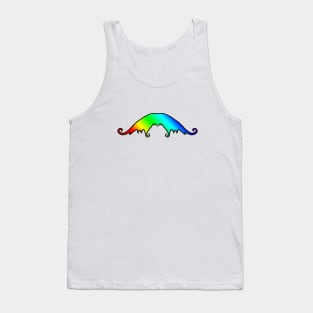 Fancy Rainbow Mustache Tank Top